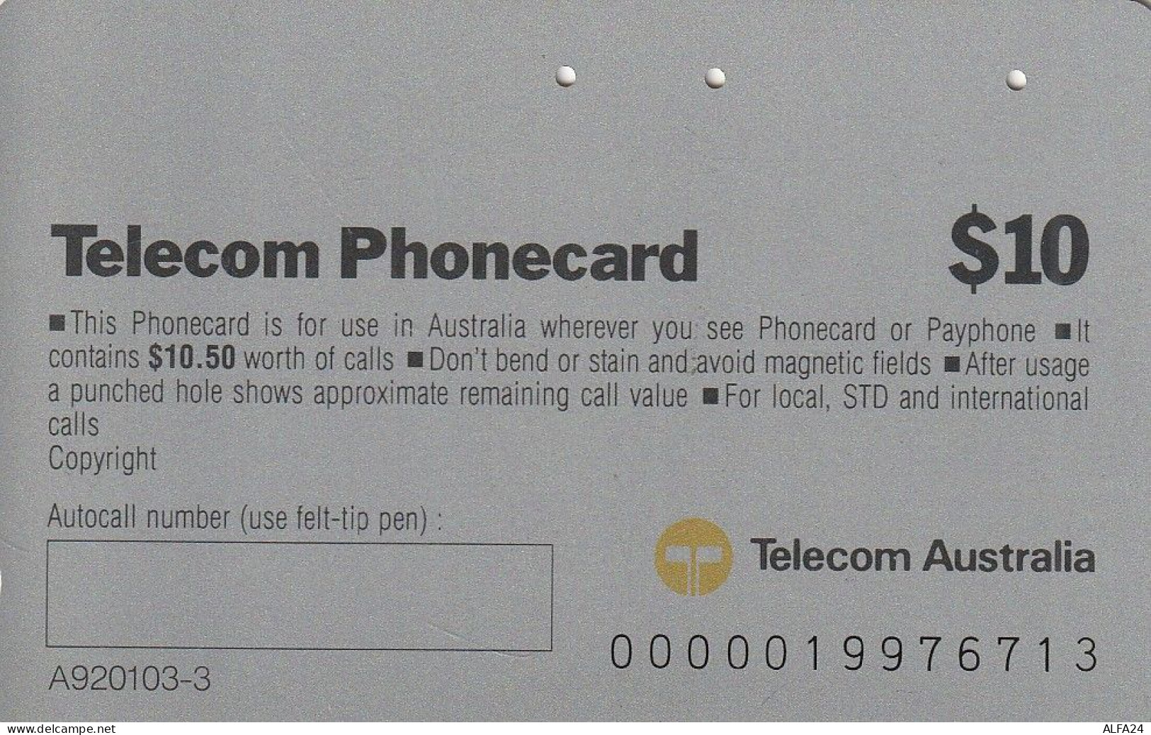 PHONE CARD AUSTRALIA  (CZ2068 - Australie