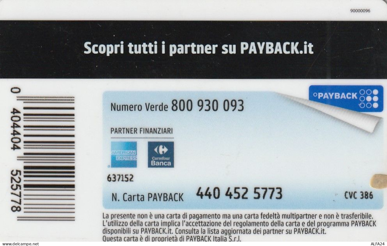 PAYBACK SCADUTA CARREFOUR  (CZ2030 - Other & Unclassified