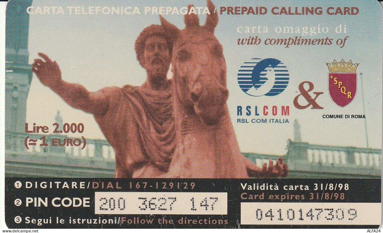PREPAID PHONE CARD ITALIA RLSCOM (CZ2035 - Publiques Ordinaires
