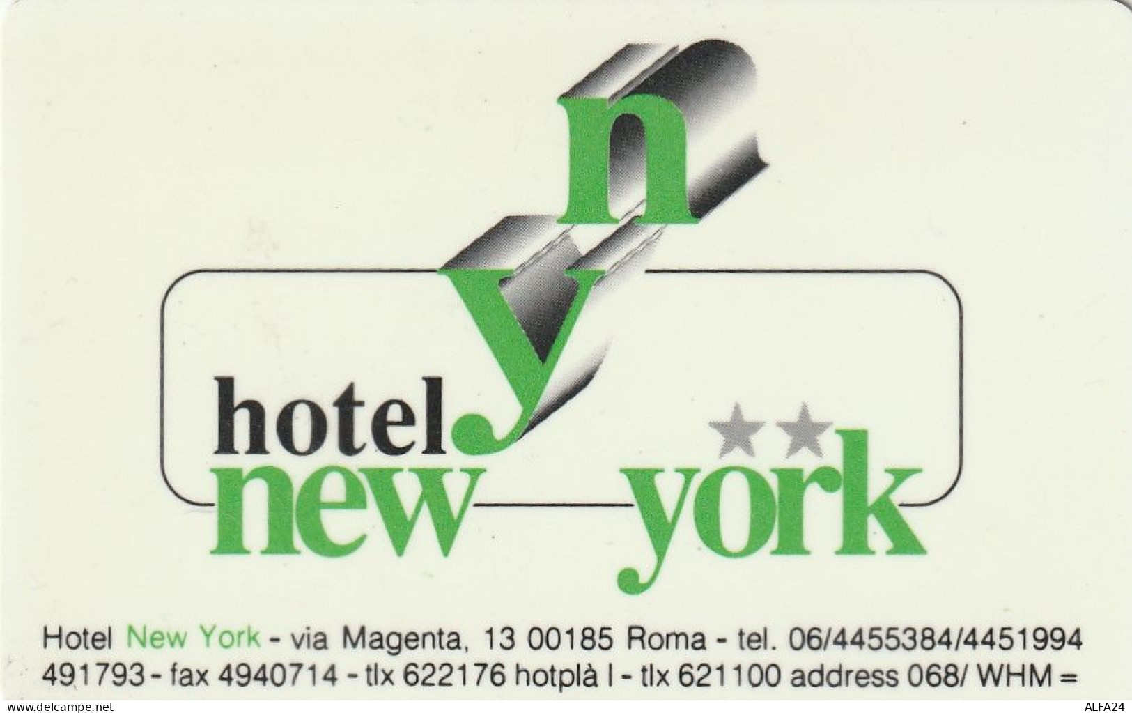 SCHEDA PER CAMERE ALBERGO  (CZ2033 - Hotel Keycards