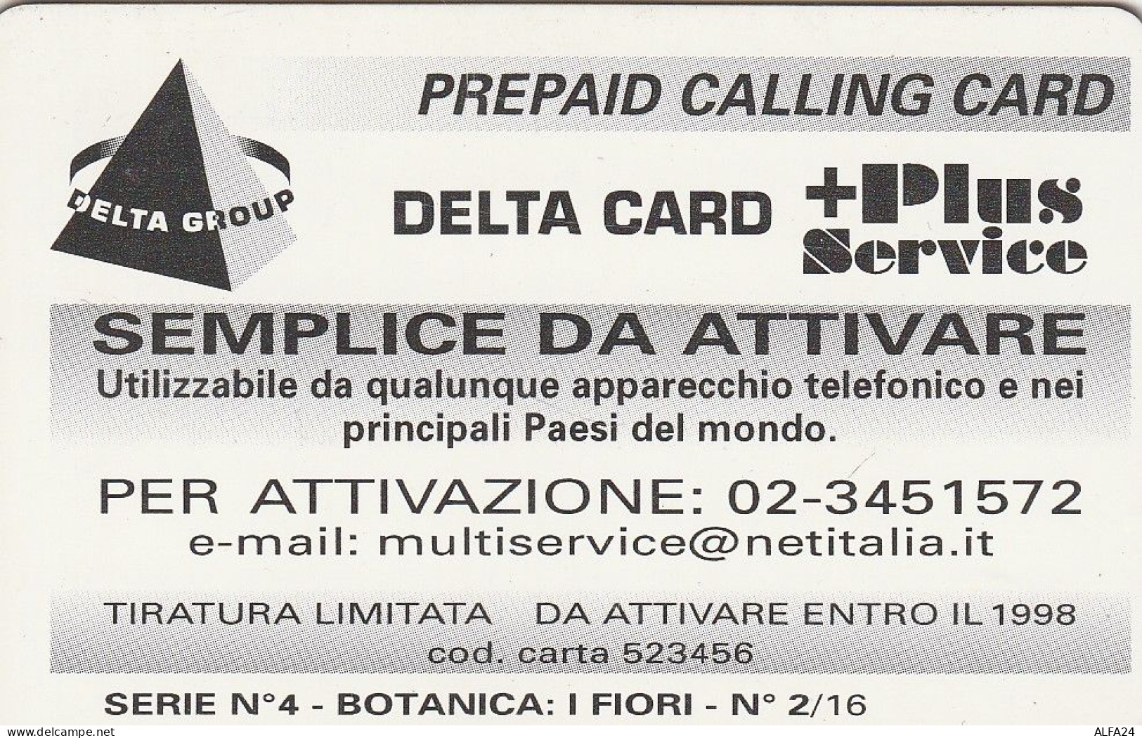 PREPAID PHONE CARD ITALIA  (CZ2020 - Public Ordinary