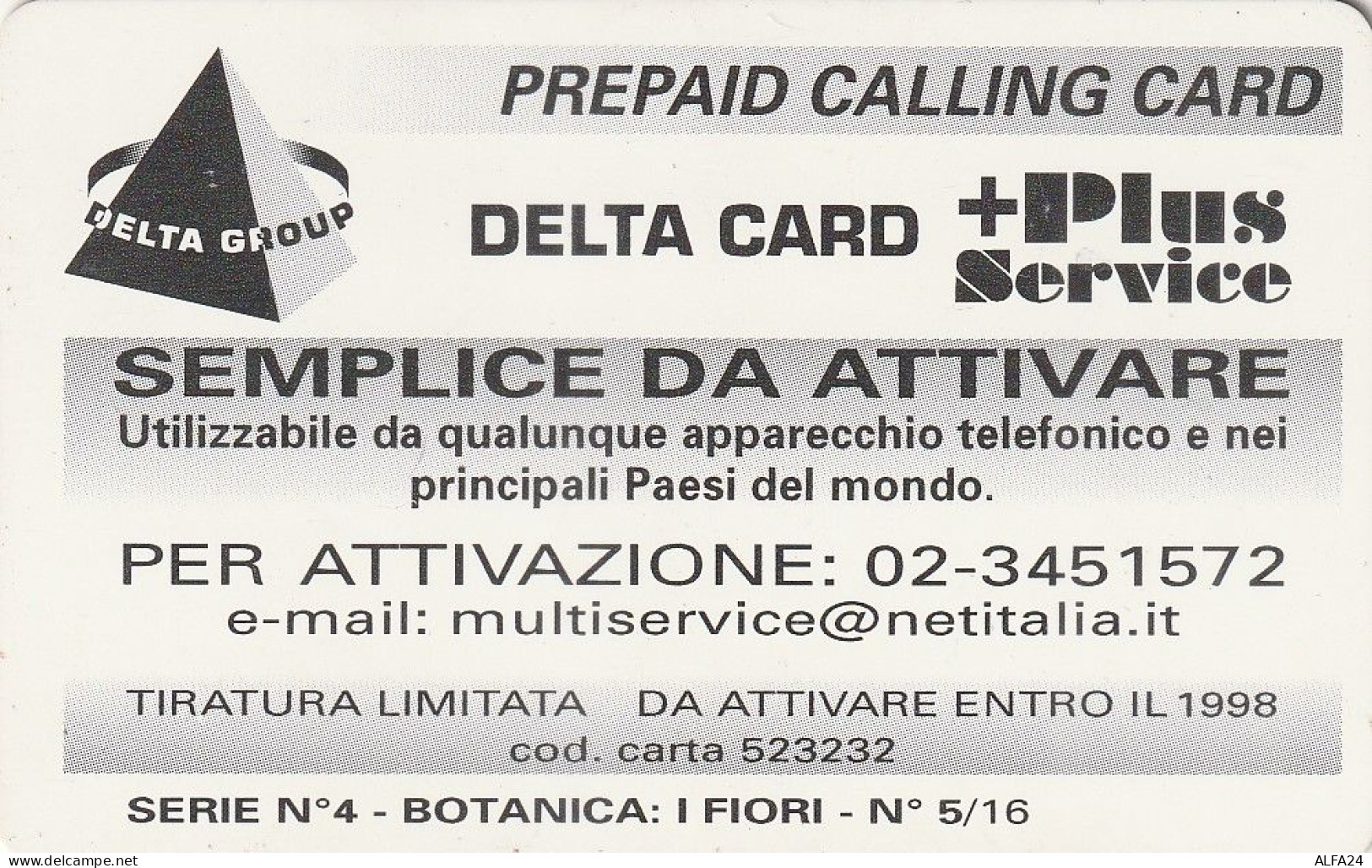 PREPAID PHONE CARD ITALIA  (CZ2019 - Public Ordinary