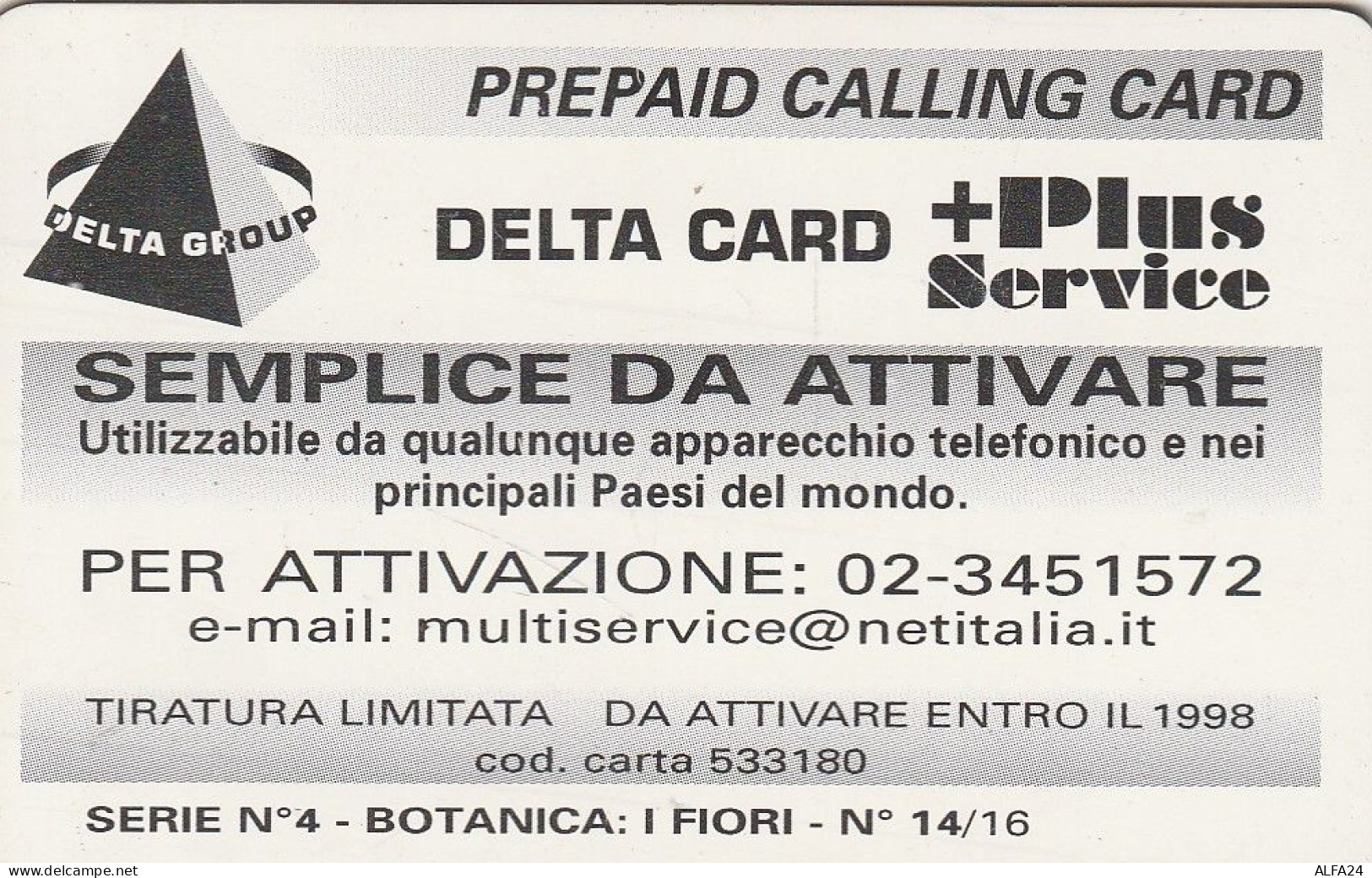 PREPAID PHONE CARD ITALIA  (CZ2018 - Public Ordinary