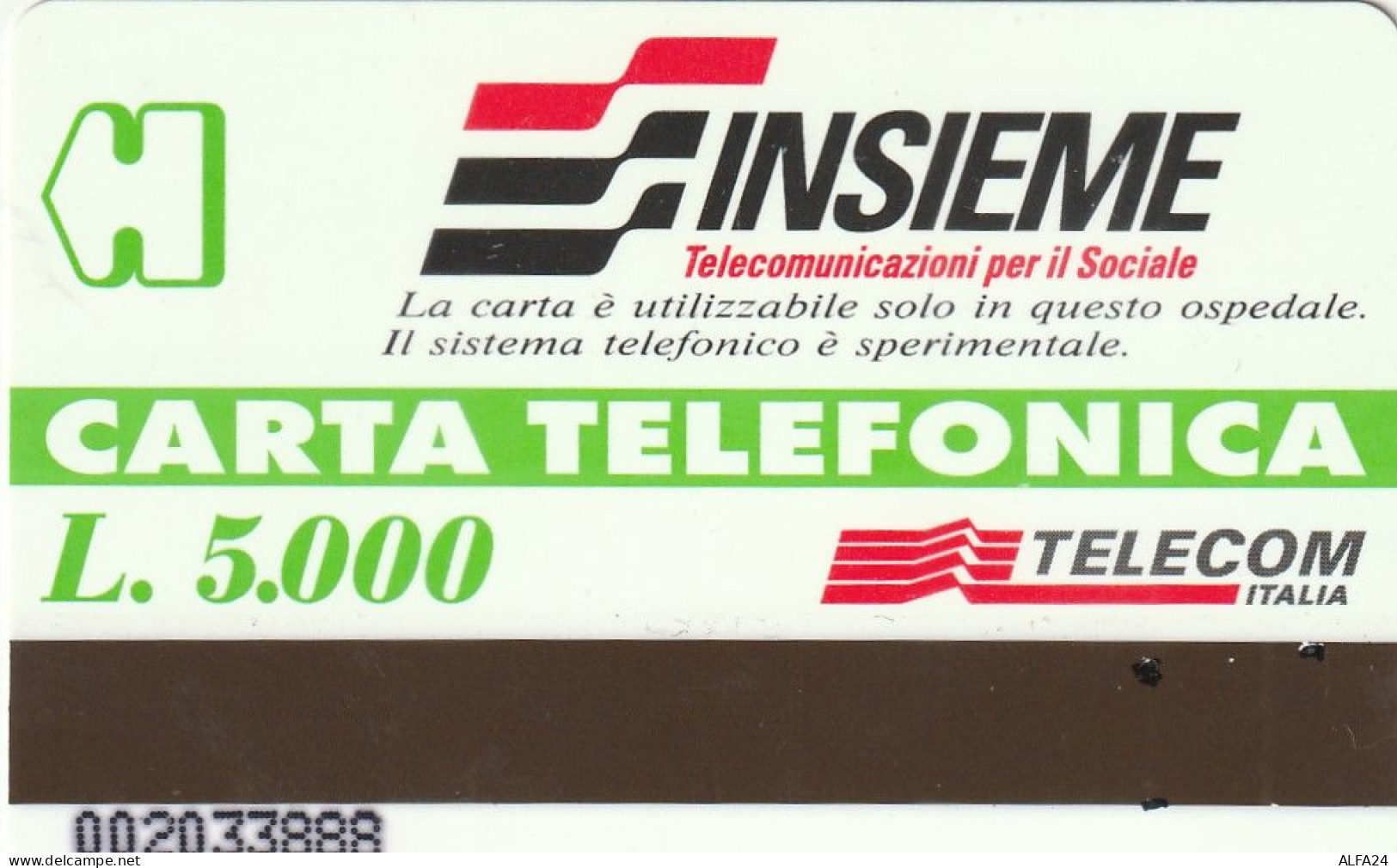 PREPAID PHONE CARD USI SPECIALI INSIEME L.5000  (CZ2013 - Usos Especiales