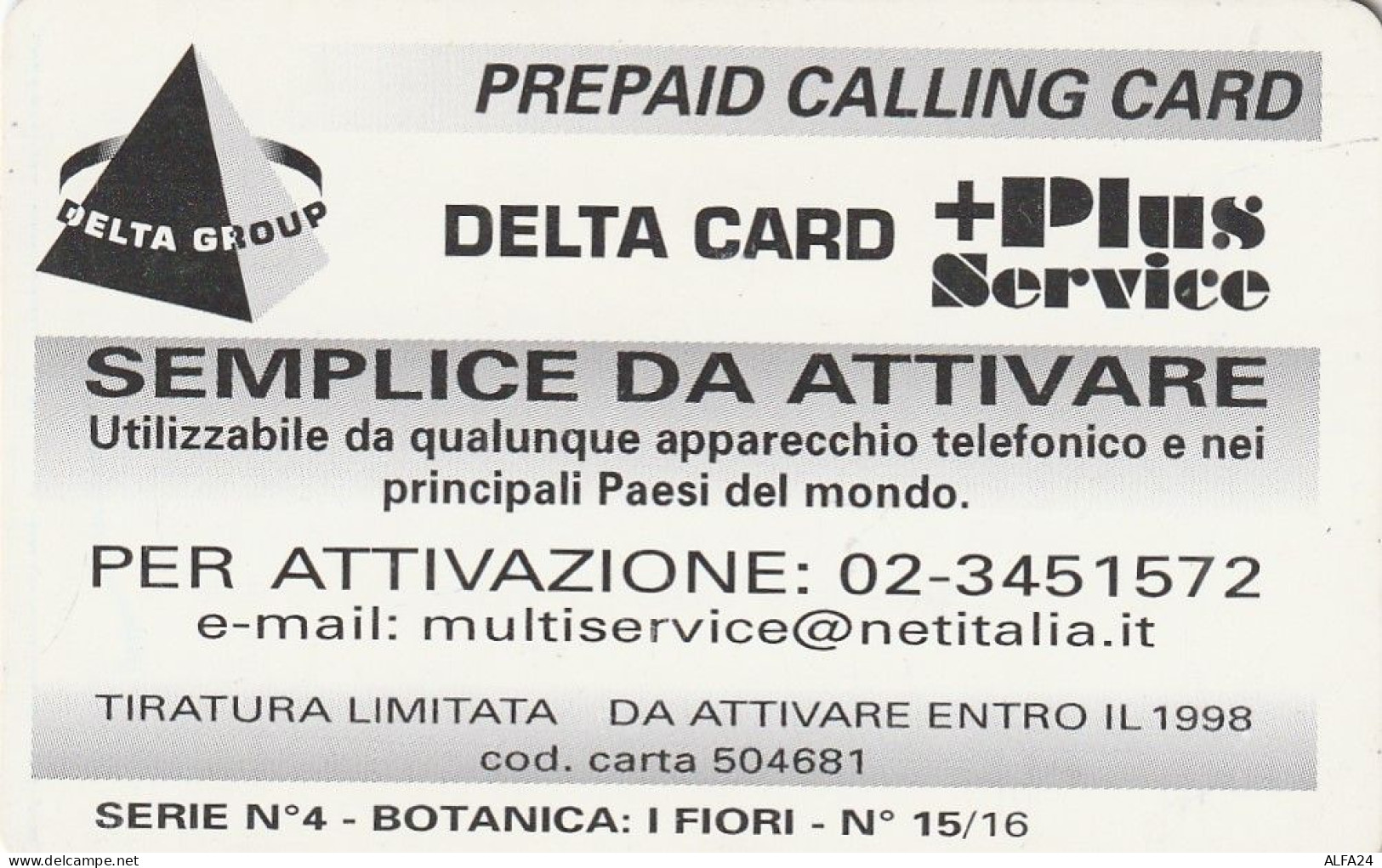 PREPAID PHONE CARD ITALIA  (CZ2014 - Publiques Ordinaires
