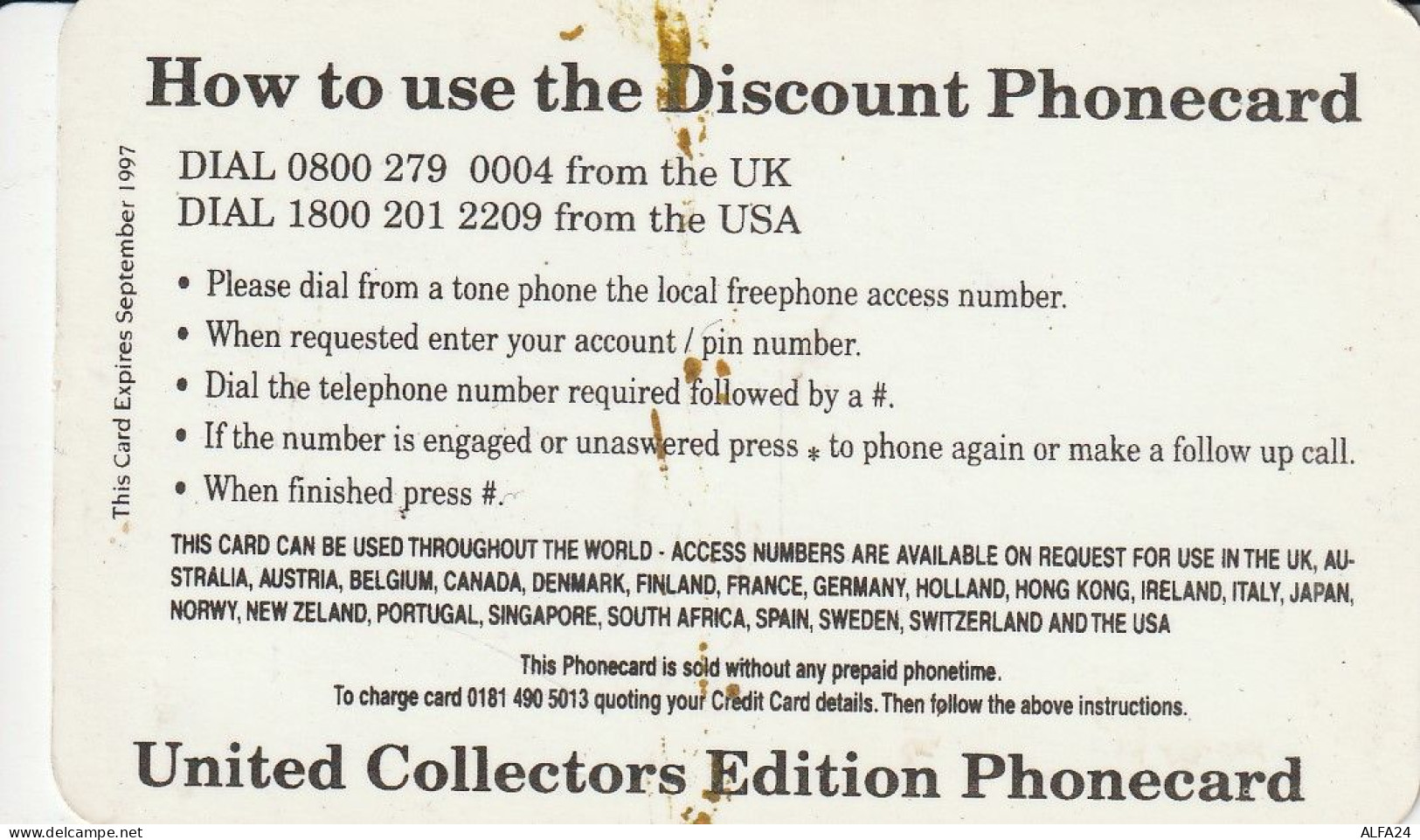 PREPAID PHONE CARD UK LADY DIANA (CZ2002 - BT Global Cards (Prepaid)