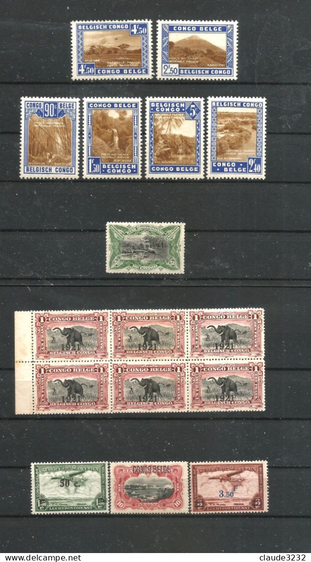 Congo Belge : Timbres Neufs** - Collections