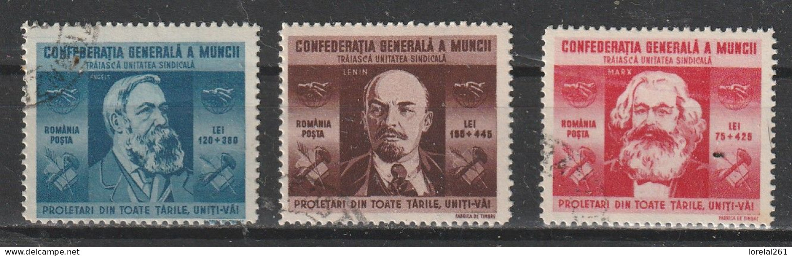 1945 - Confédération Générale Du Travail Mi No 861/863 - Usado