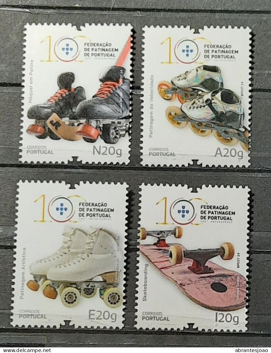 2024 - Portugal - MNH - 100 Years Of Roller Sports Federation In Portugal - 4 Stamps - Neufs