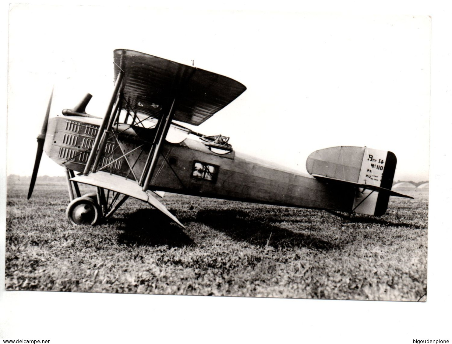 CP Aviation- Biplan Breguet XIV- Pub Transfusine Au Dos- - 1914-1918: 1ère Guerre
