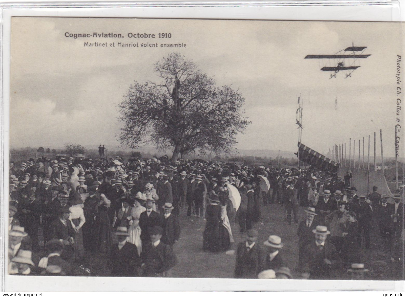 Cognac-Aviation - Octobre 1910 - Martinet Et Hanriot Volent Ensemble - Airmen, Fliers
