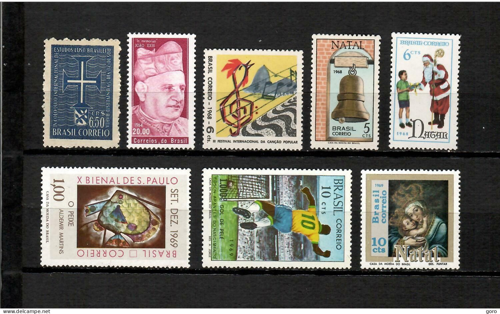 Brasil  1959-69  .-  Y&T  Nº   683-757-867-883/4-911-914-915     ** - Unused Stamps