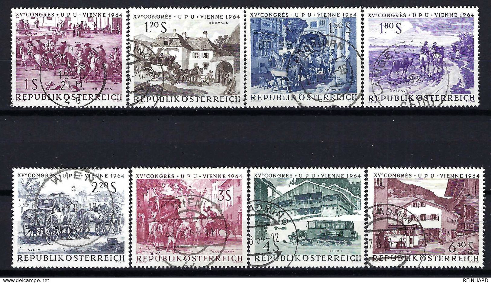 ÖSTERREICH Komplettsatz ANK-Nr. 1186 - 1193 Weltpostkongress UPU Gestempelt (2) - Siehe Bild - Used Stamps