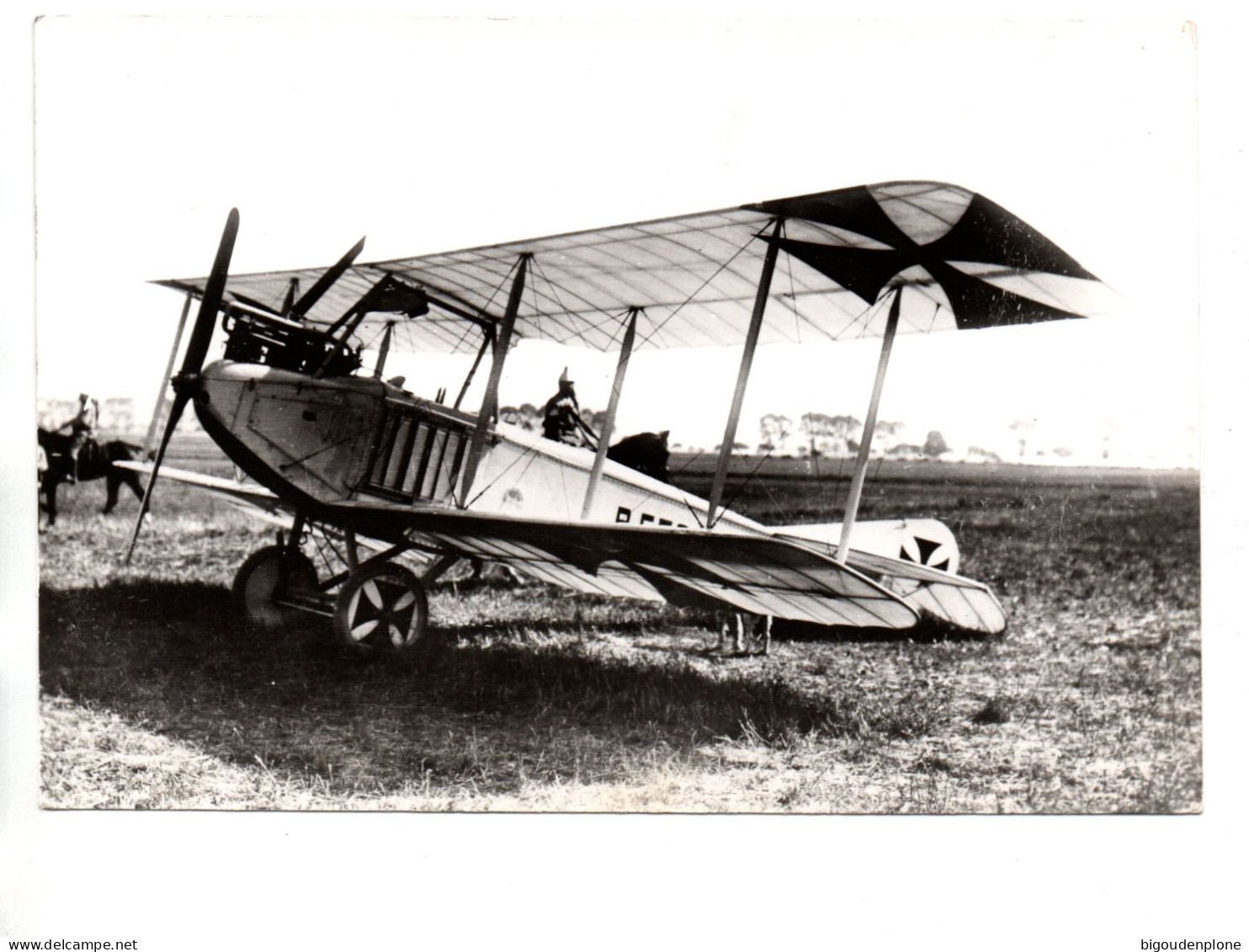 CP Aviation- Biplace De Reconnaissance Aviatik CIII- Pub Transfusine Au Dos- - 1914-1918: 1ère Guerre