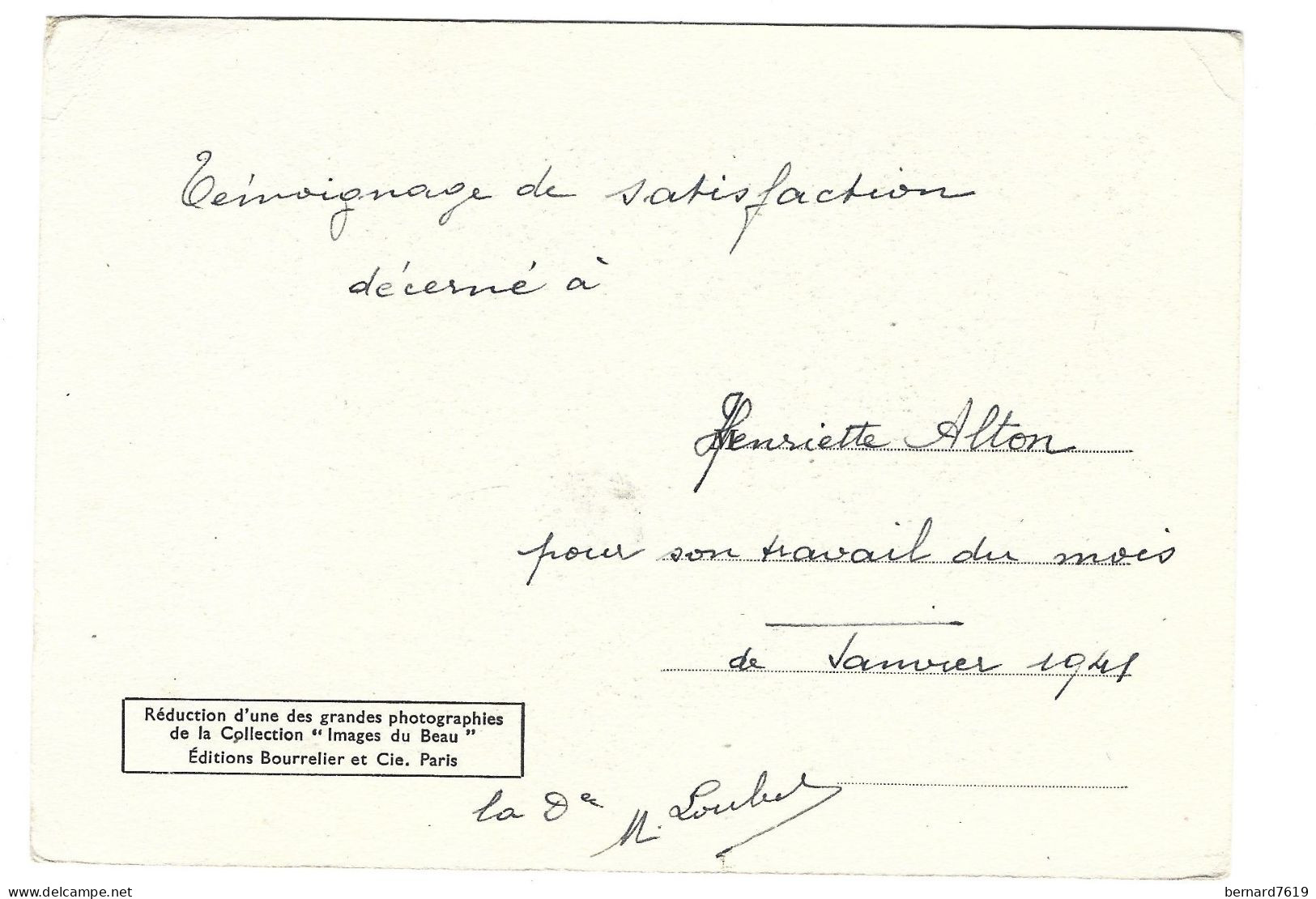 86 Angles Sur L'anglin - Au Bord Fe L'eau - Temoignage De Satisfaction Accorde Annee 1941 - Otros & Sin Clasificación