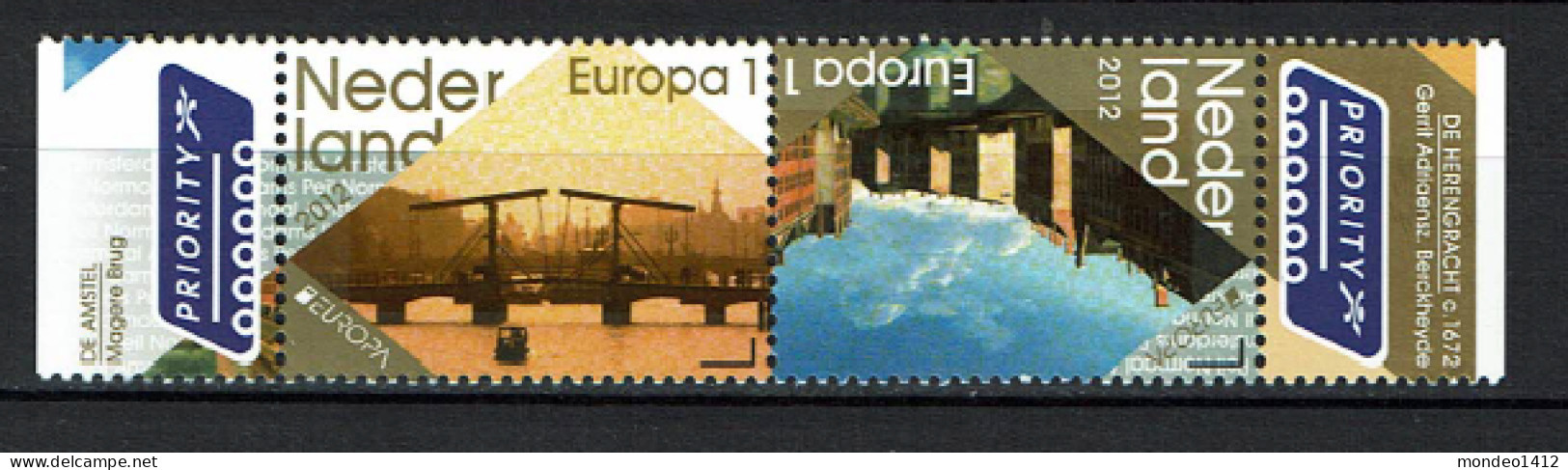 Nederland 2012 - NVPH 2910/2911 - EUROPA Priority - Visit Amsterdam  - MNH - Unused Stamps