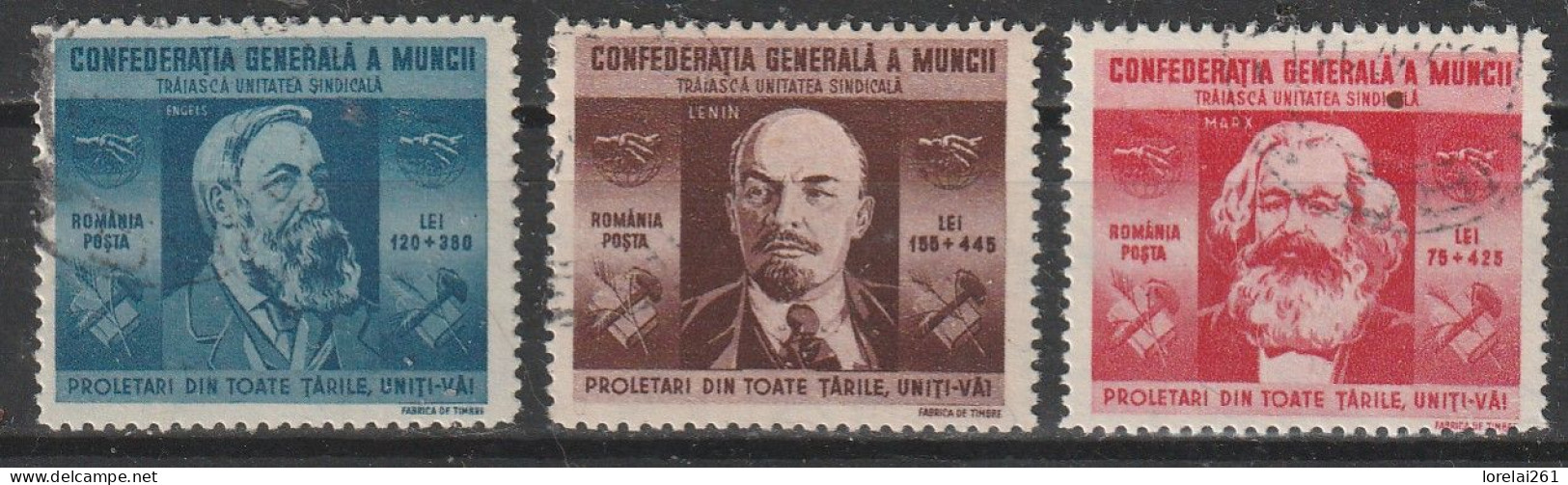 1945 - Confédération Générale Du Travail Mi No 861/863 - Usati