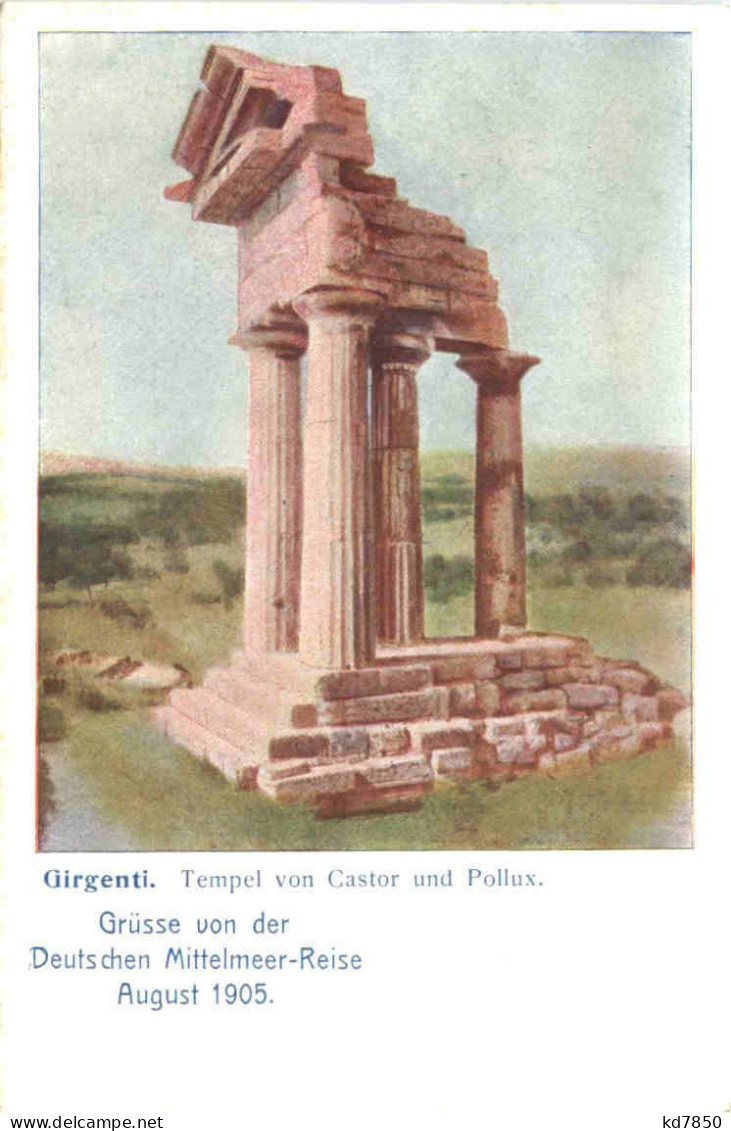 Girgenti - Temple Von Castor Und Pollux - Otros & Sin Clasificación