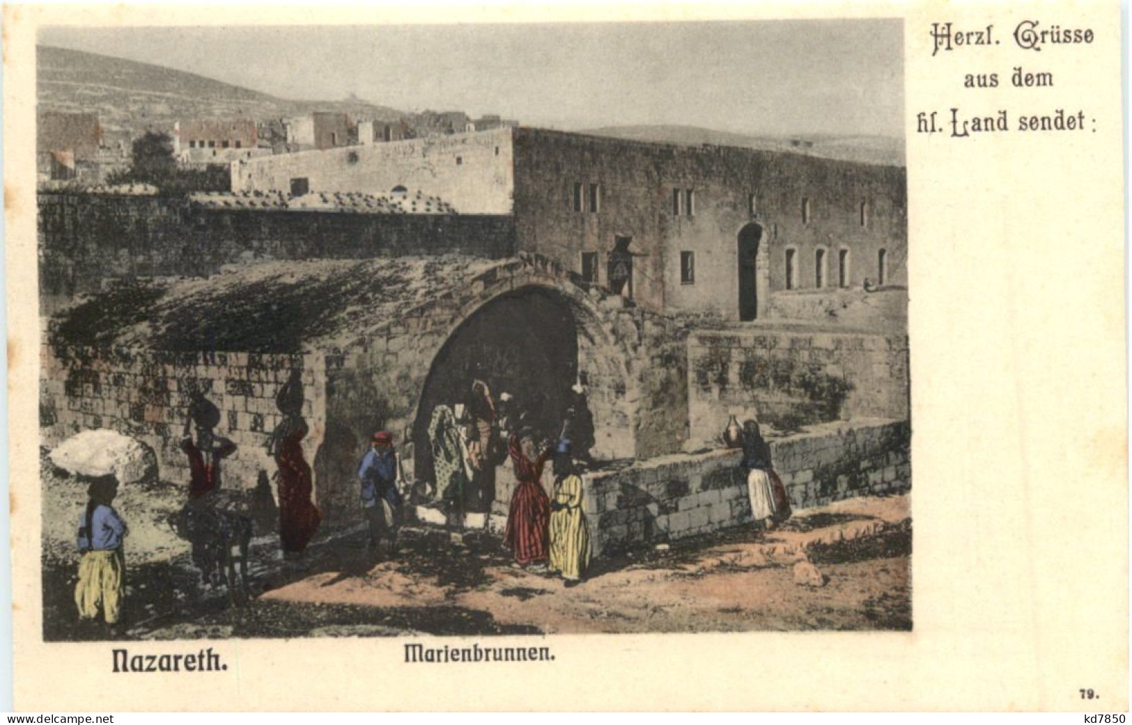 Nazareth - Marienbrunnen - Württ. Pilgerfahrt 1904 - Palestine