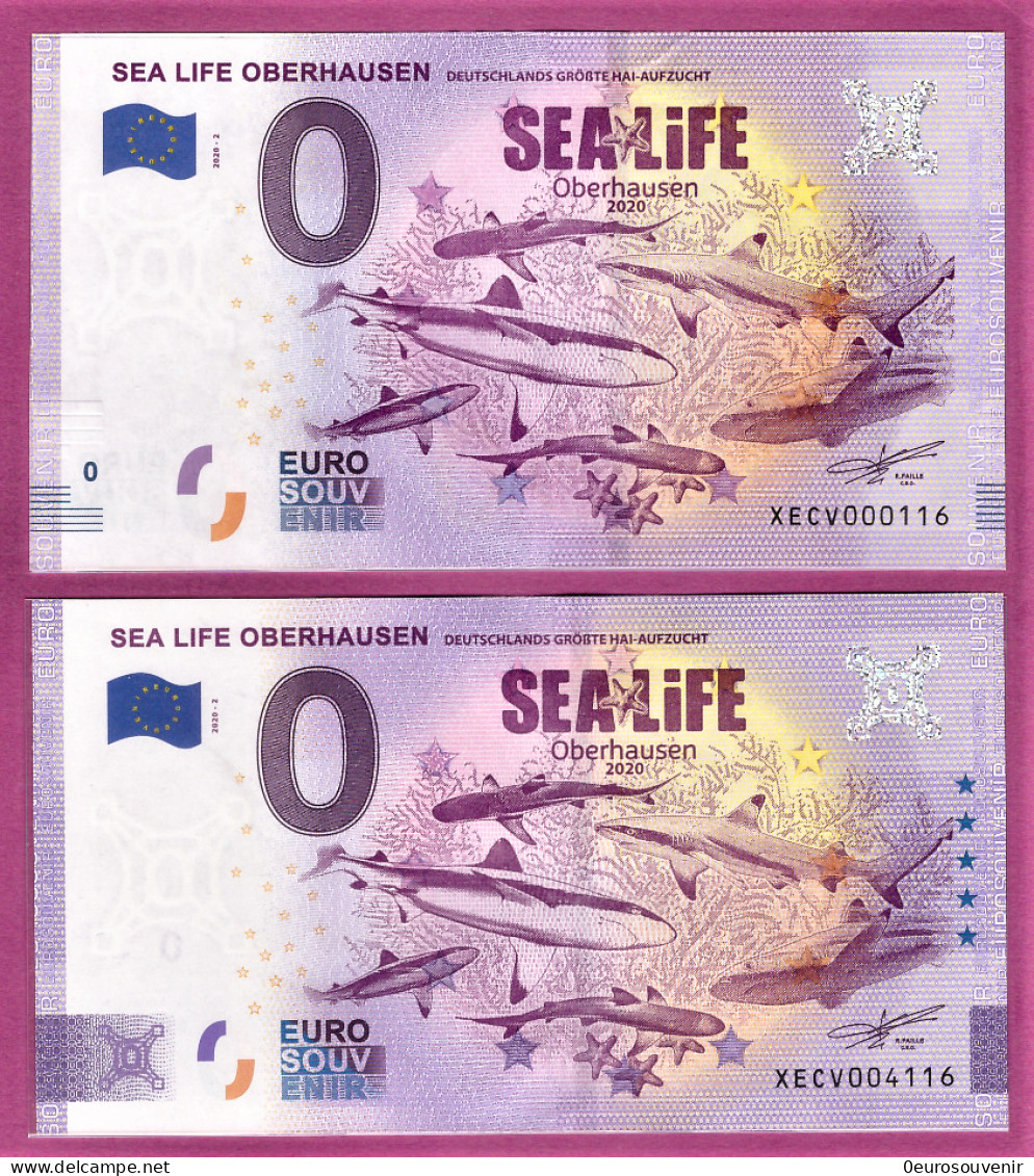 0-Euro XECV 2020-2 SEA LIFE OBERHAUSEN  HAI-AUFZUCHT Set NORMAL+ANNIVERSARY - Private Proofs / Unofficial