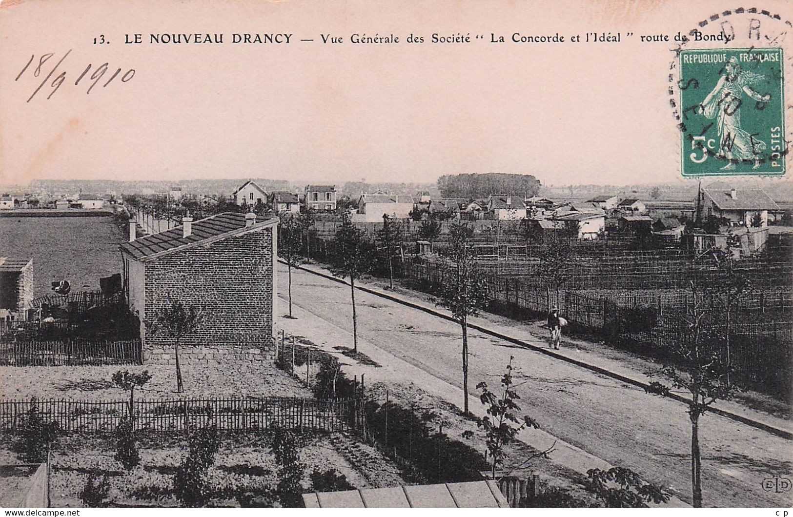 Drancy - Vue Generale De Societe - La Concorde Et L'idéal -   Route De Bondy - CPA °J - Drancy