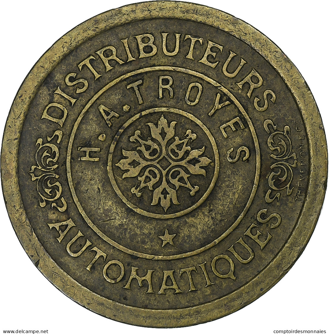 France, Jeton, Troyes, Distributeurs Automatiques, Laiton, TTB+ - Other & Unclassified