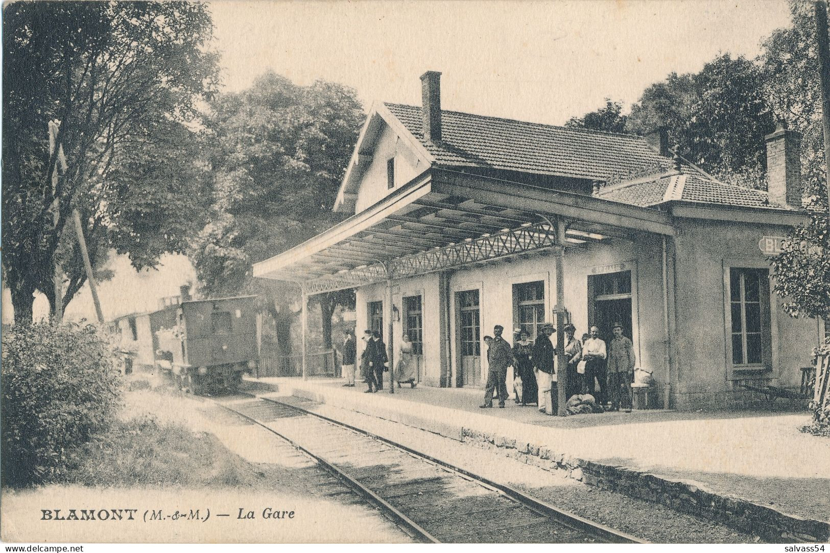 54) BLAMONT : La Gare - Train - Quai Intérieur - Blamont