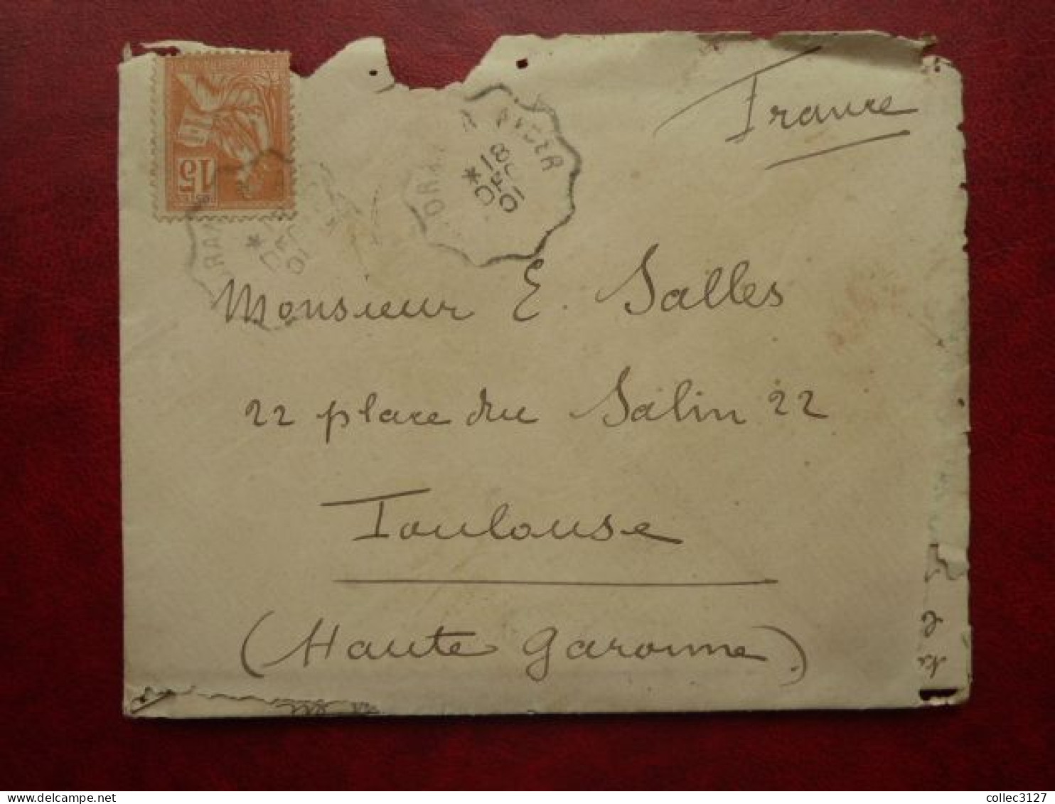 LF1 - Cachet Convoyeur Oran à Alger Sur Lettre De 1901 - Type Mouchon YT 117 - 1877-1920: Semi-Moderne