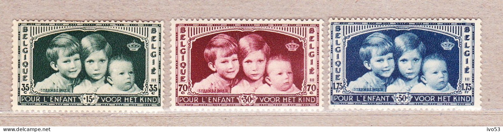 1935 Nr 404-06* Met Scharnier.Koningskinderen .OBP 7 Euro. - Nuevos