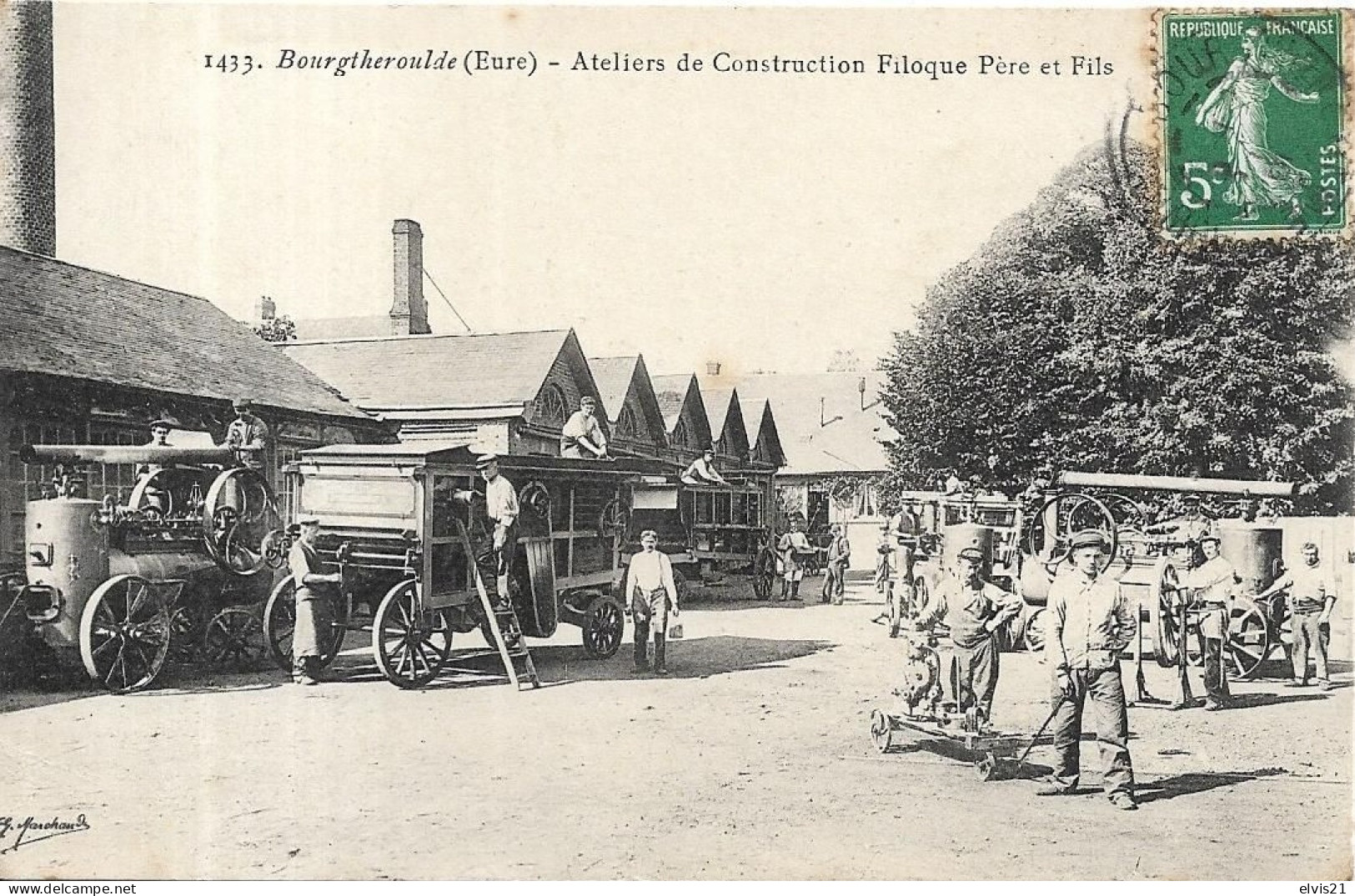 BOURGTHEROULDE Atelier De Construction Filoque Père Et Fils. Batteuse à Vapeur - Bourgtheroulde