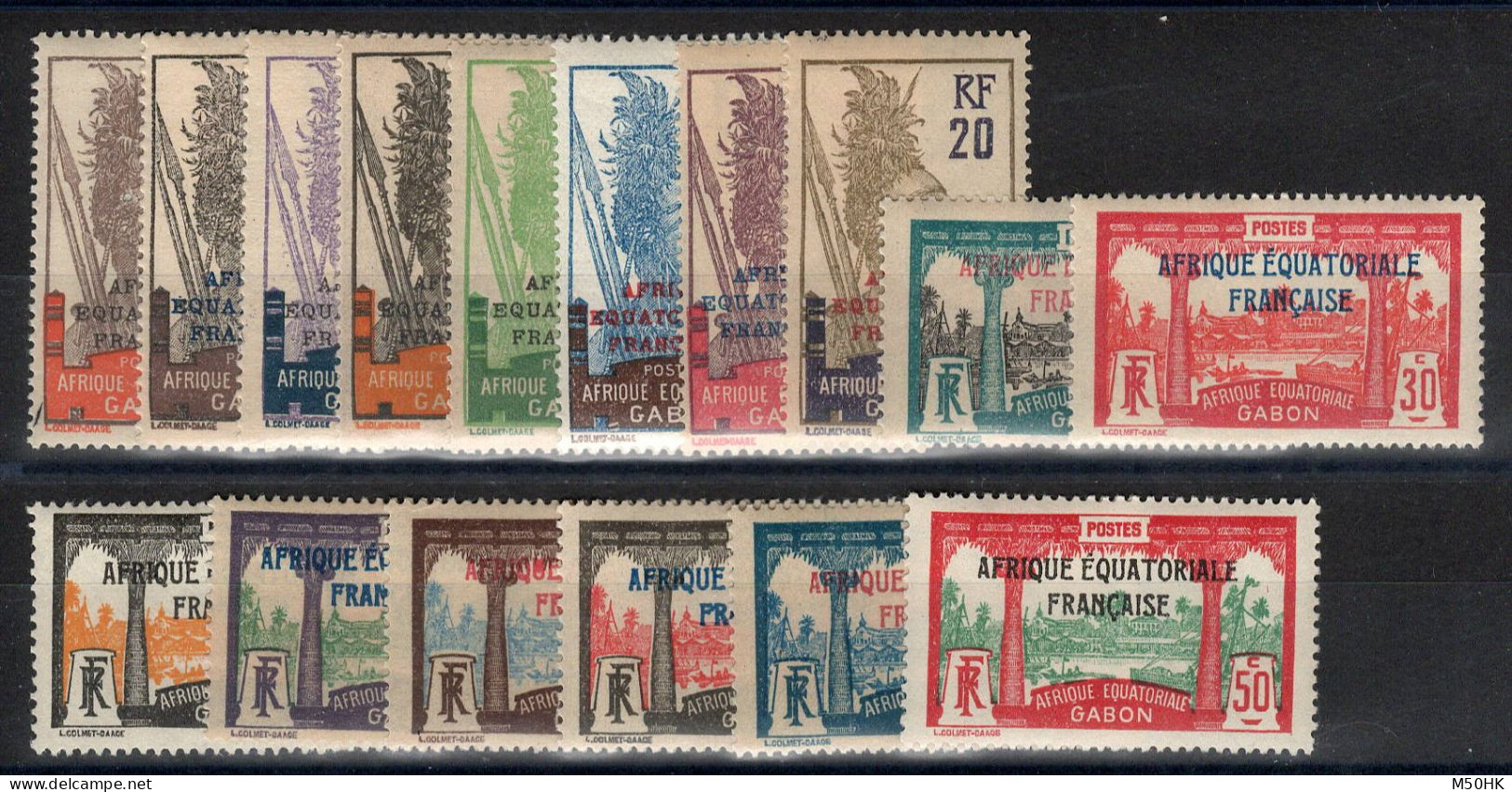 Gabon - YV 88 à 103 N* MH , Partie Basse De Série , Cote 21 Euros - Unused Stamps