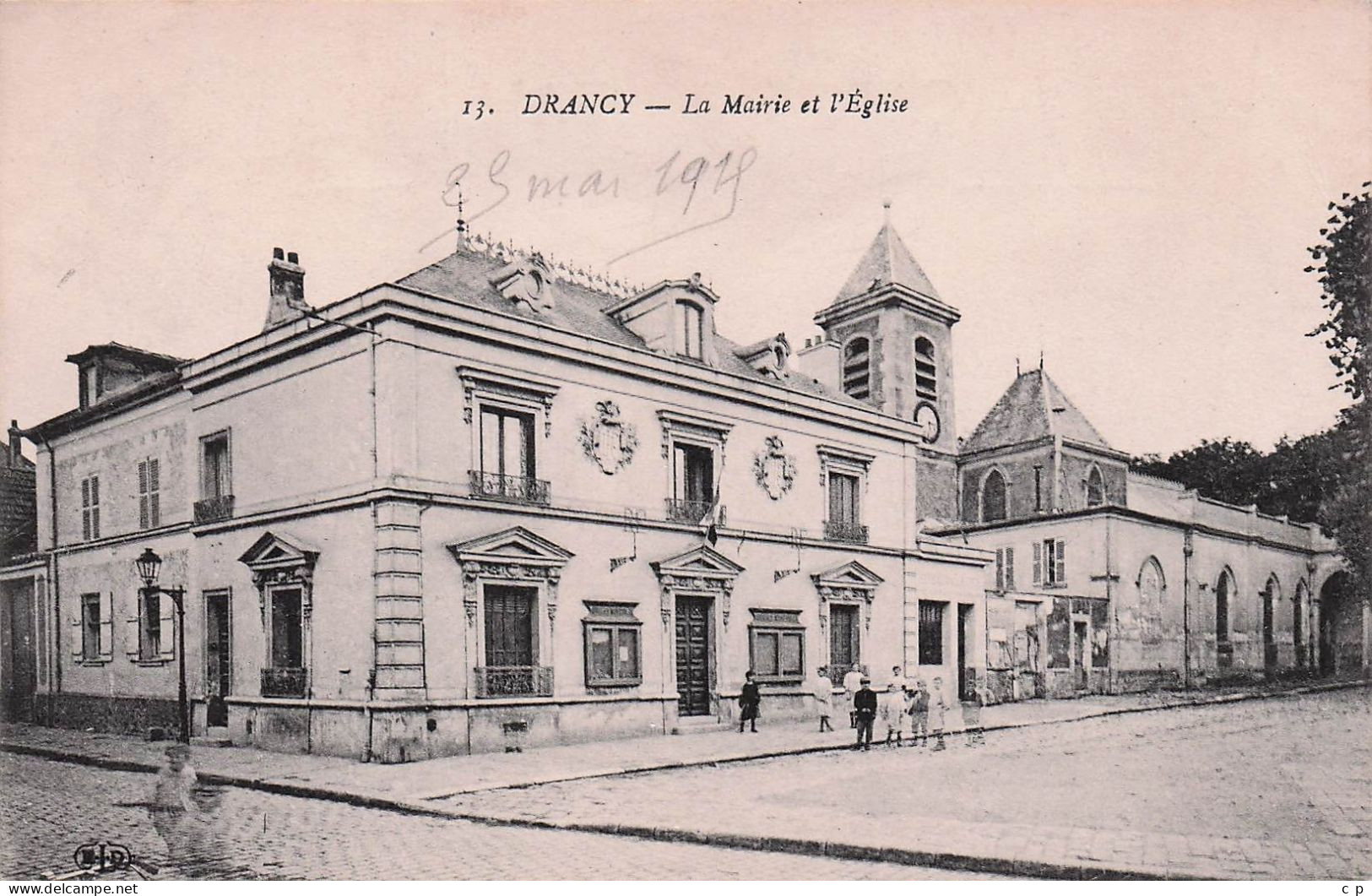 Drancy - La Mairie Et L'Eglise - CPA °J - Drancy