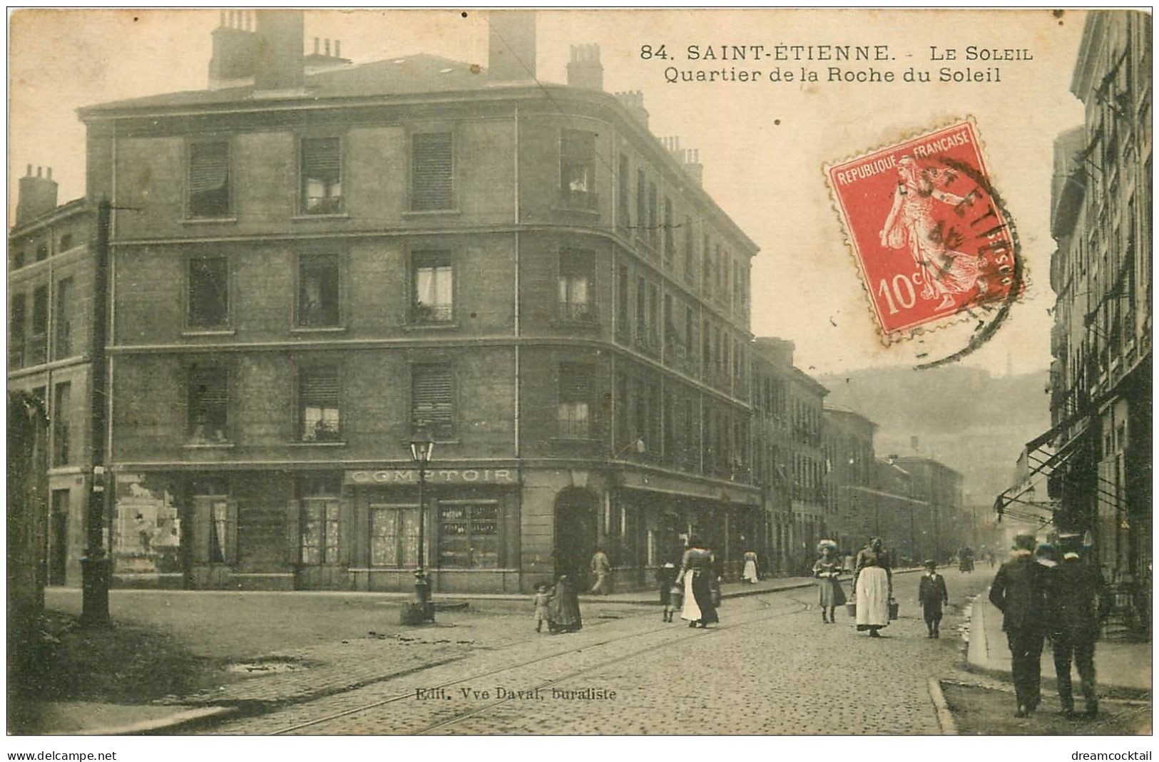 42 SAINT-ETIENNE. Quartier De La Roche Du Soleil 1911. Commerce Comptoir - Saint Etienne