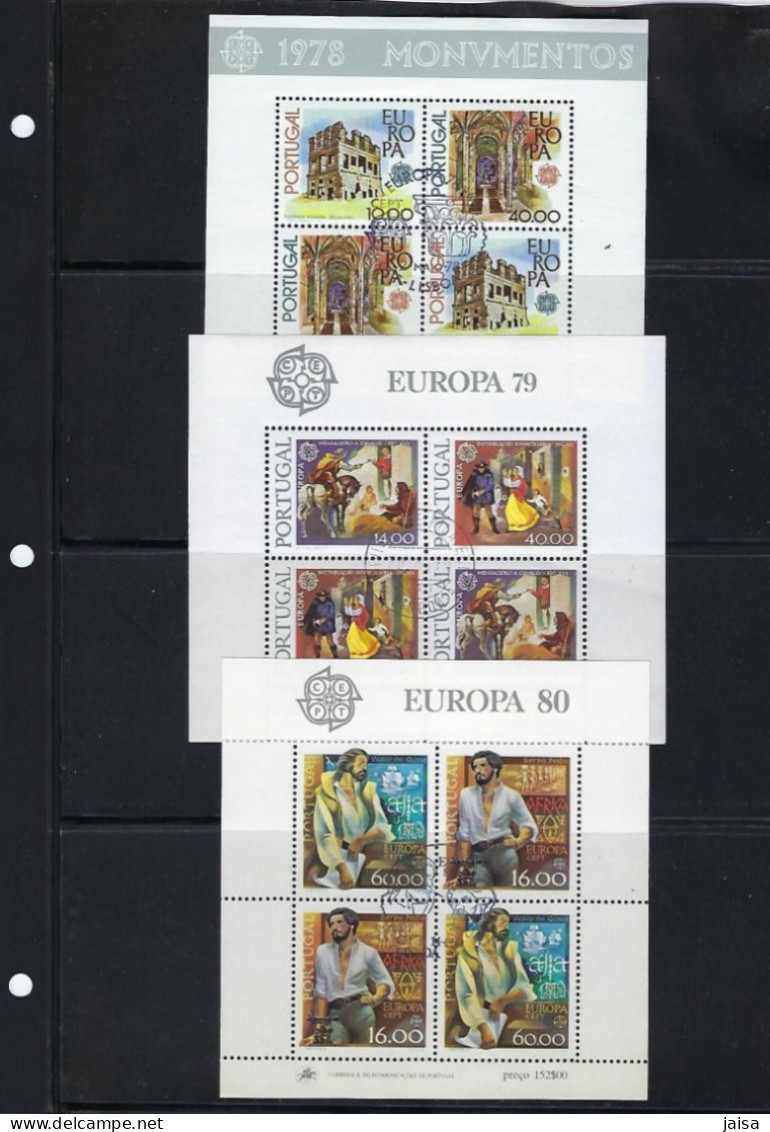 Portugal. Europa 1978, 1979 Y 1980. - Blocs-feuillets