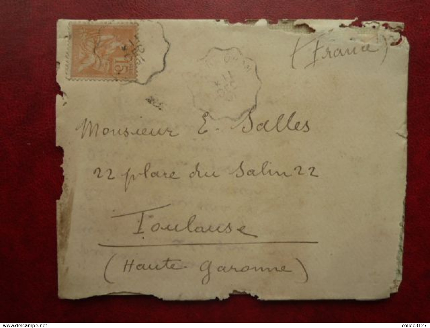 LF1 - Cachet Convoyeur ?? à Oran  Sur Lettre De 1901 - Type Mouchon YT 117 - 1877-1920: Période Semi Moderne