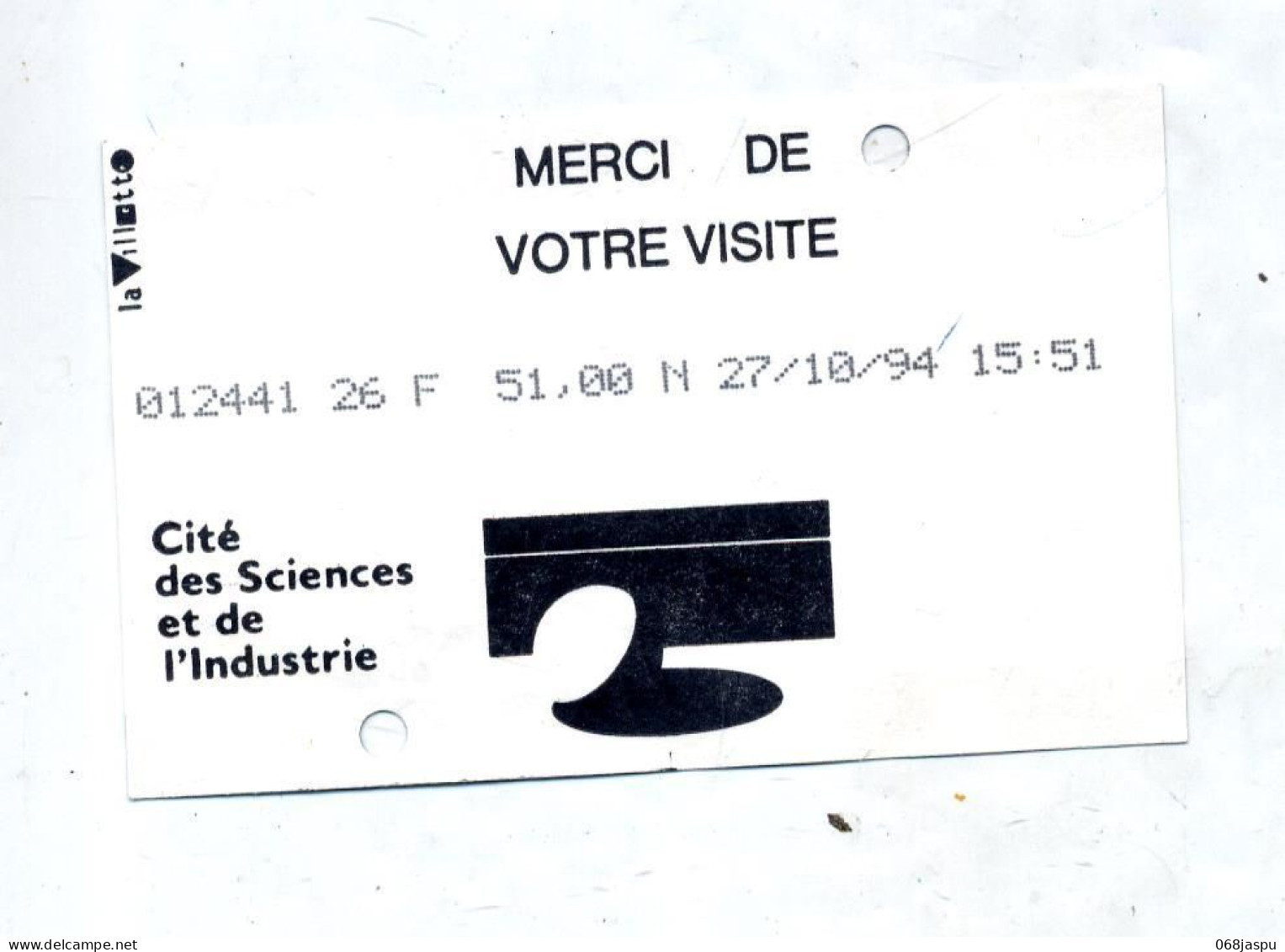 Ticket Entree Cite Des Sciences - Biglietti D'ingresso
