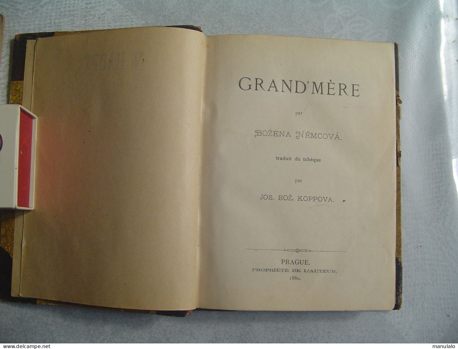 Livre De Bozena Nemcova, Grand'mère, Prague 1880, édition Grégr - 1801-1900