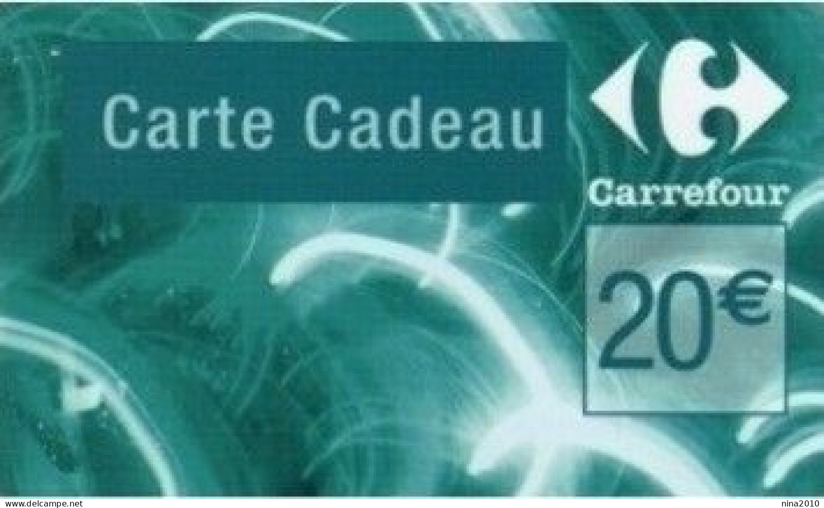 Carte Cadeau - Carrefour Verso 31/12/2009  - VOIR DESCRIPTION Avant Enchères -  GIFT CARD /GESCHENKKARTE - Gift Cards