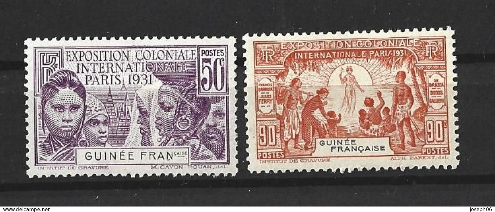 GUINEE   1931   Y.T. N° 115  à  118  Incomplet  NEUF* - Unused Stamps