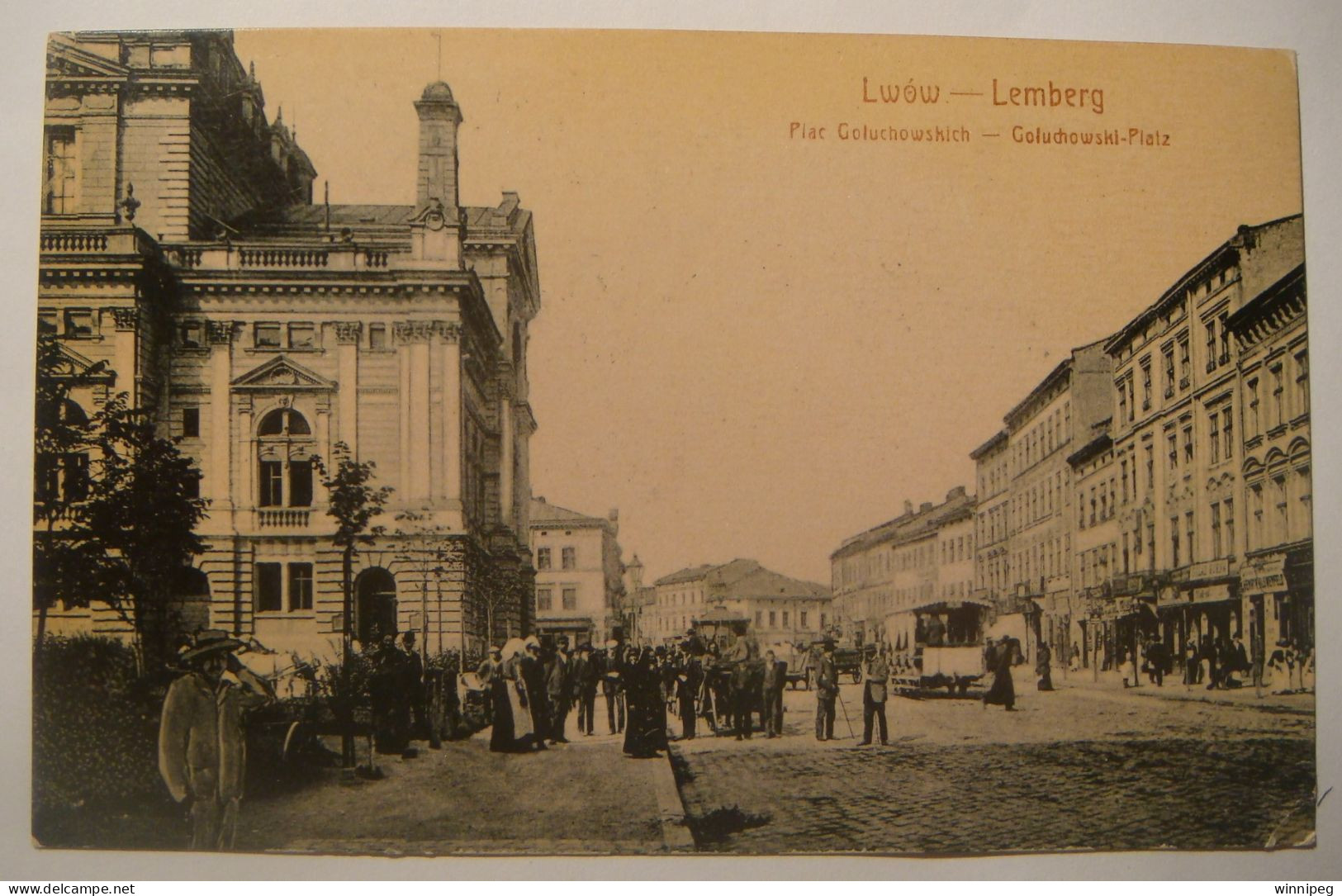 Lwow.Lemberg.Plac.Goluchowskich.Tramway.WL.BP.2664.1907..Poland.Ukraine. - Ukraine