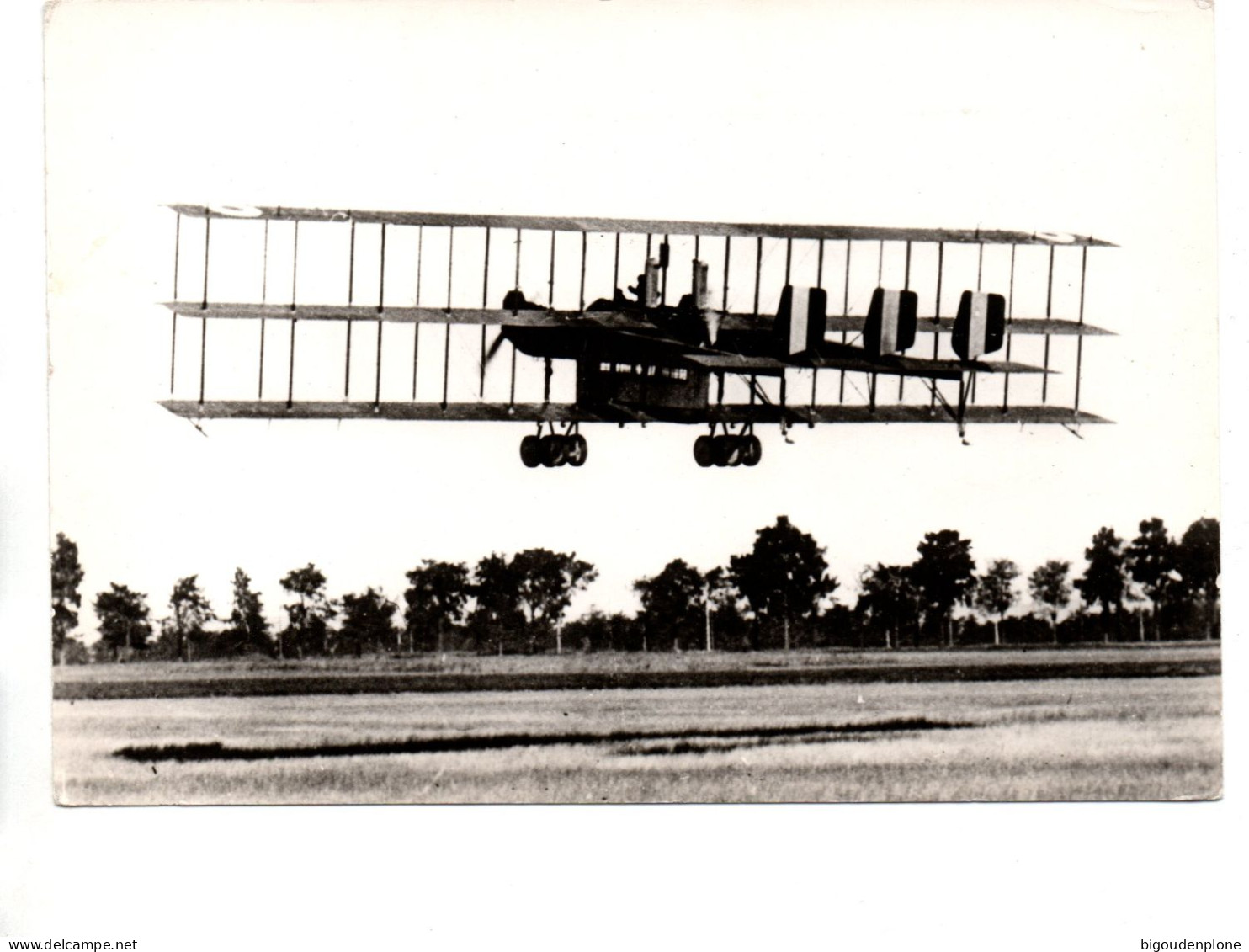 CP Aviation- Triplan De Bombardement Caproni- Pub Transfusine Au Dos- - 1914-1918: 1ère Guerre