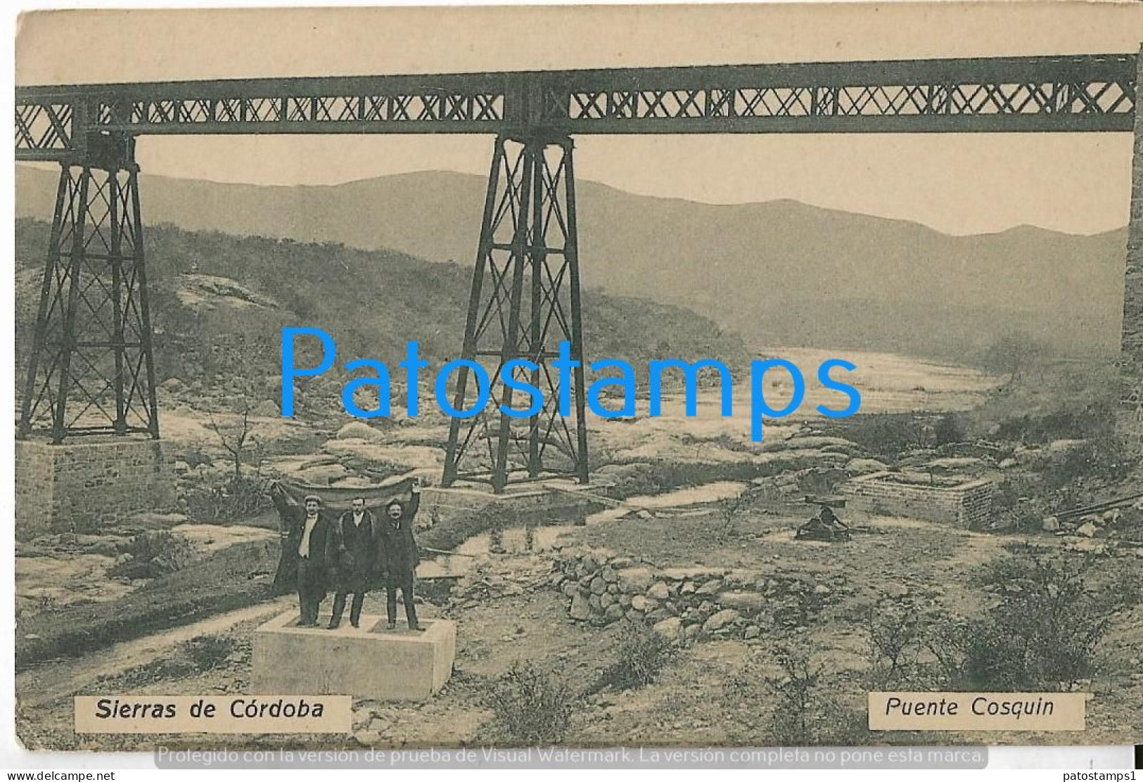228516 ARGENTINA CORDOBA COSQUIN BRIDGE PUENTE POSTAL POSTCARD - Argentine