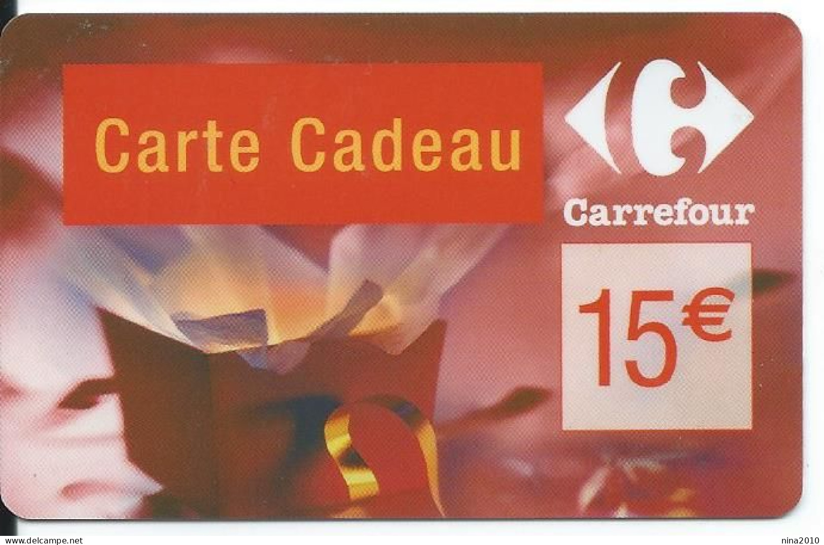 Carte Cadeau - Carrefour Verso 31/12/2007  - VOIR DESCRIPTION Avant Enchères -  GIFT CARD /GESCHENKKARTE - Cartes Cadeaux