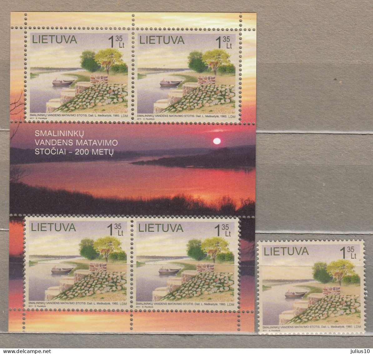 LITHUANIA 2011 Water Measuring Station MNH(**) Mi 1073 Bl 43 #Lt881 - Lithuania