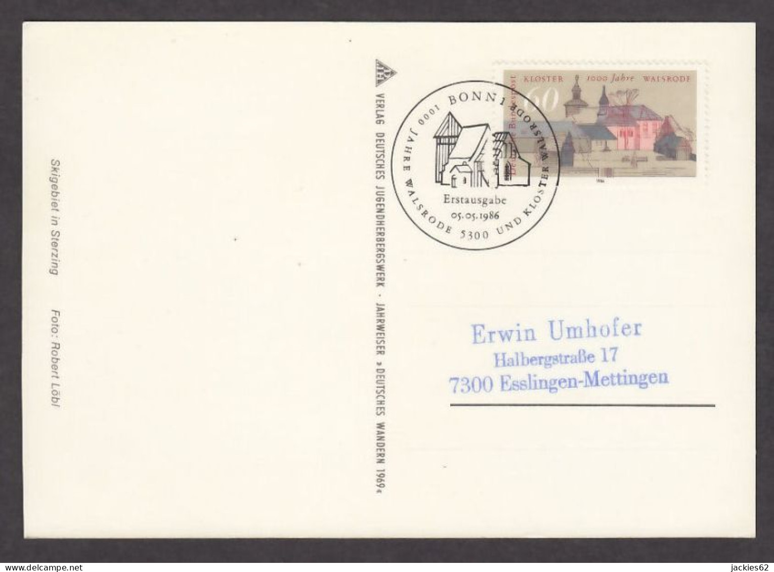 130843/ Kloster Walsrode, Erstausgabe Bonn 1, 05-05-1986 - Sonstige & Ohne Zuordnung