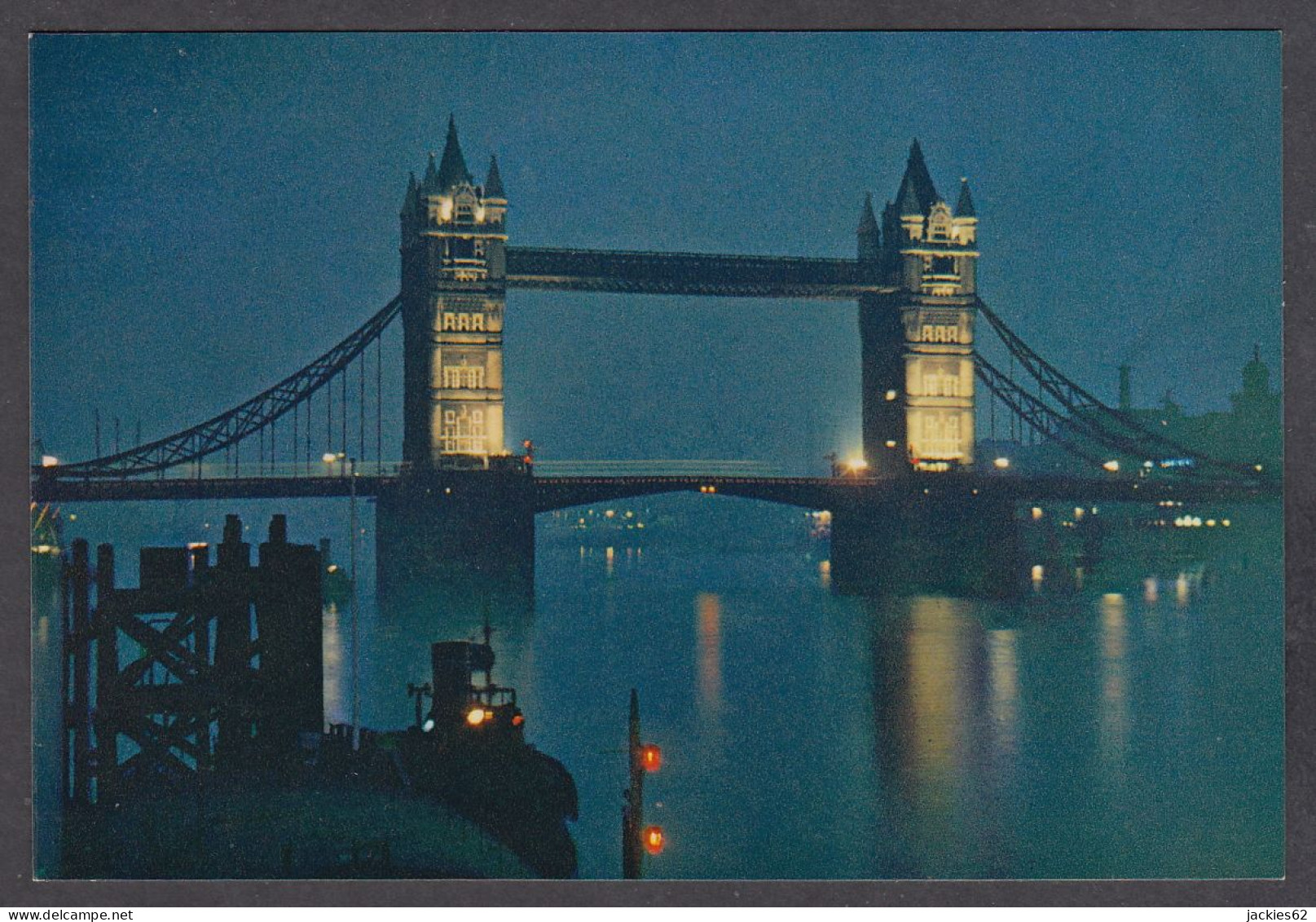 111022/ LONDON, Tower Bridge By Night - River Thames