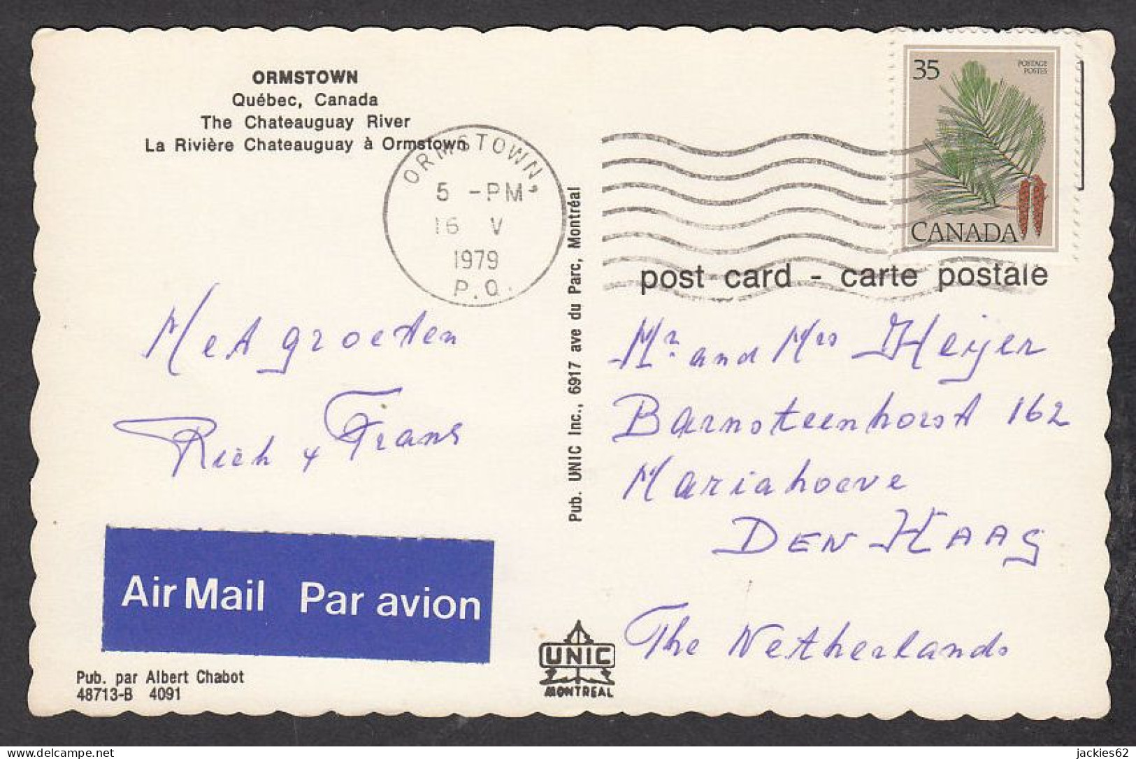 114864/ ORMSTOWN, La Rivière Chateauguay - Altri & Non Classificati