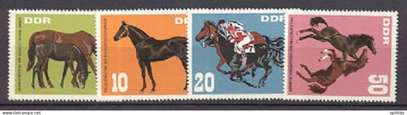 DDR   999/1002  * *   TB  Cheval   Cote 5.50 Euro   - Neufs