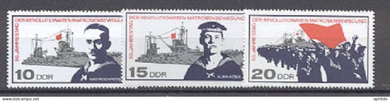 DDR   1003/1005  * *   TB  Dont Bateau   Cote 2.75 Euro   - Ungebraucht