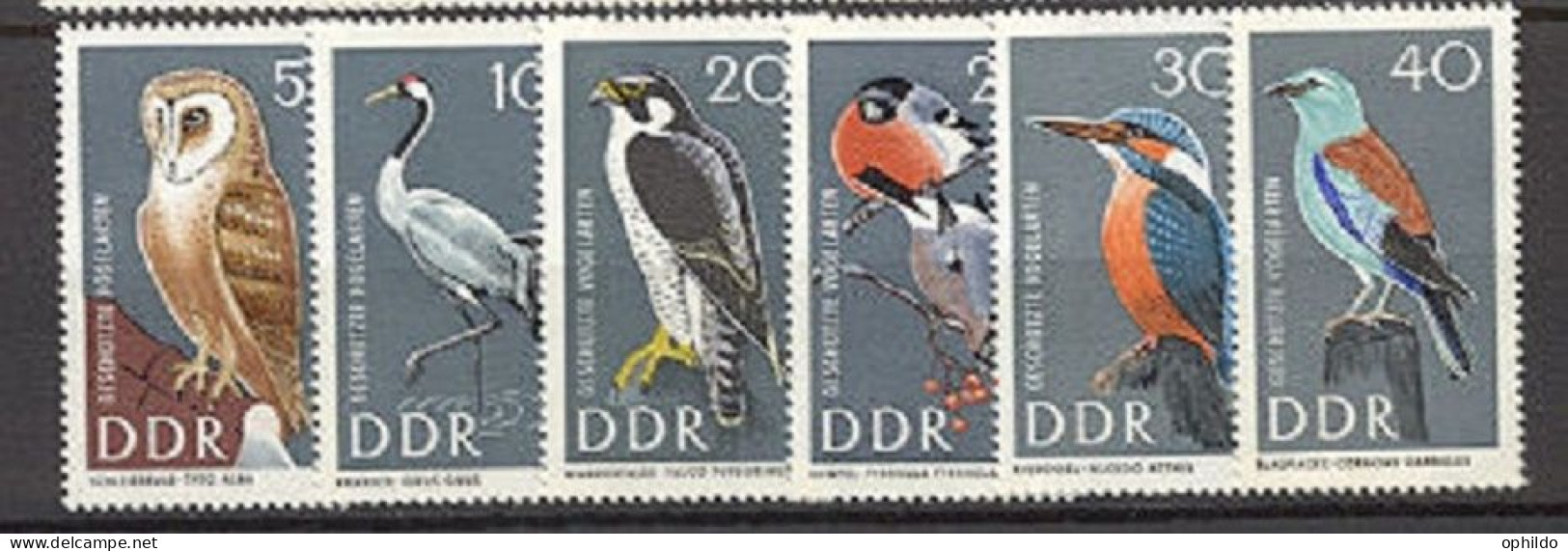 DDR   969/974   * *   TB  Oiseau  Cote 6.50 Euro   - Ongebruikt